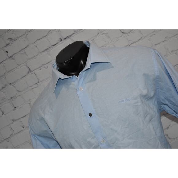 Pringle of Scotland Dress Shirt Men Size XL Classic Blue Cotton - Picture 1 of 7